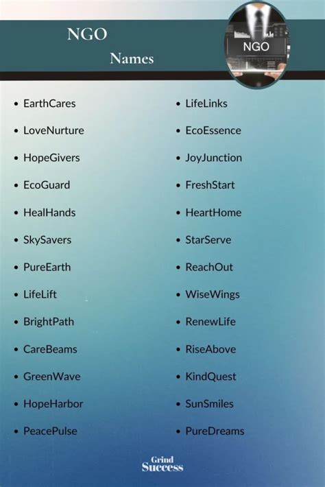 ngo name ideas